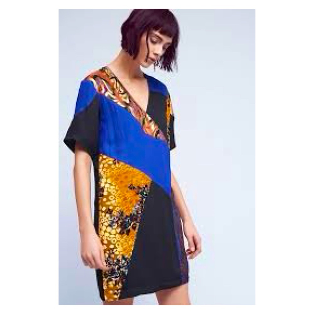 Anthropologie HD in Paris Camellia Patchwork Dress